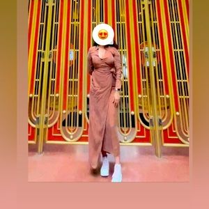 Dissh Size 4 Brown Wrap Dress